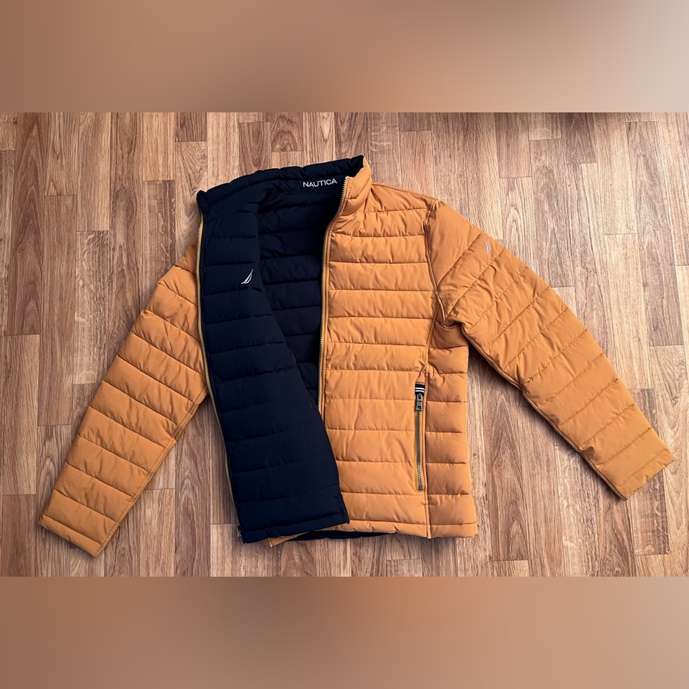 Nautica Men’s Reversible Medium Puffer Jacket